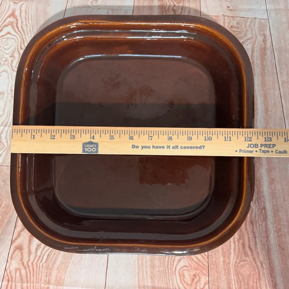 Vintage Sunbeam Electric Skillet‎ Stoneware Replacement liner Midcentury Brown